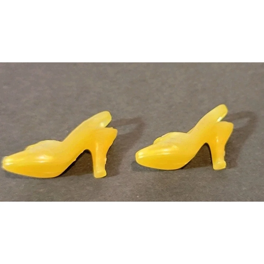 Barbie Yellow HighHeels Pumps‎ Shoes Doll Shoe Accessories